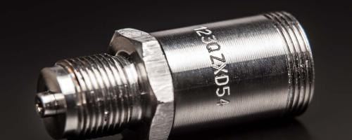 Hydrolic industrial part marked with dot peen technology by gravotech